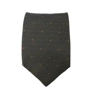 Gierre Mens Spotted Print Classic Tie Brown